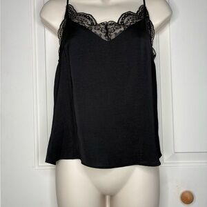 Black Lace Trim Camisole